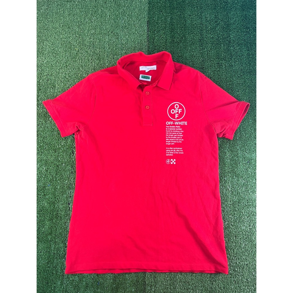 Off-White‎ Virgil Abloh Double Sided Arrows Polo Shirt Mens Size XL